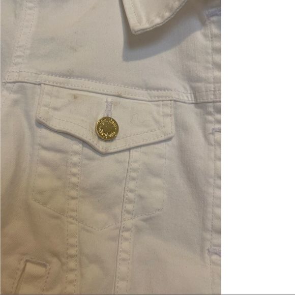 Lilly Pulitzer White Denim Jean Jacket xxs - Picture 4 of 6